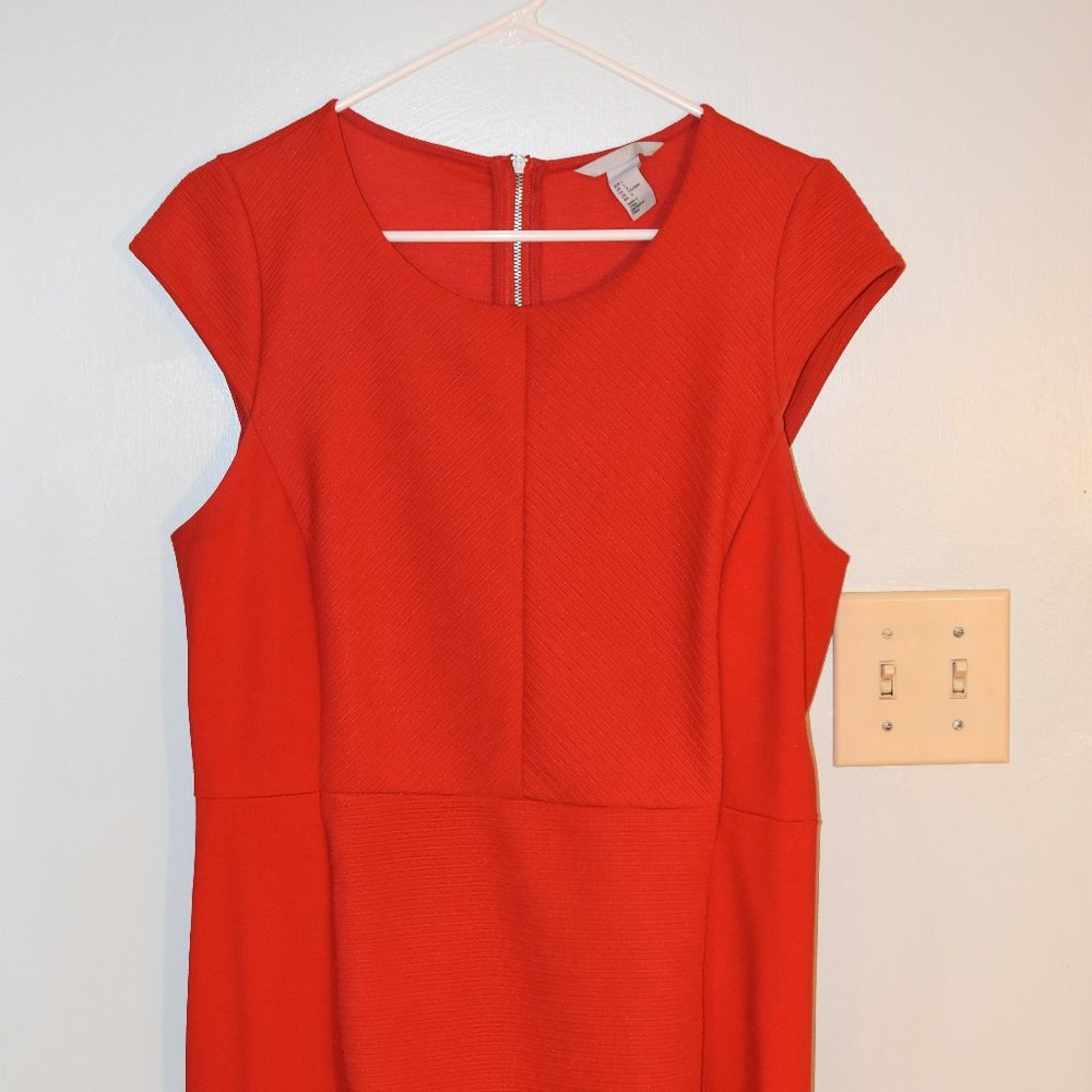 H&M Red Ribbed Minidress Size L